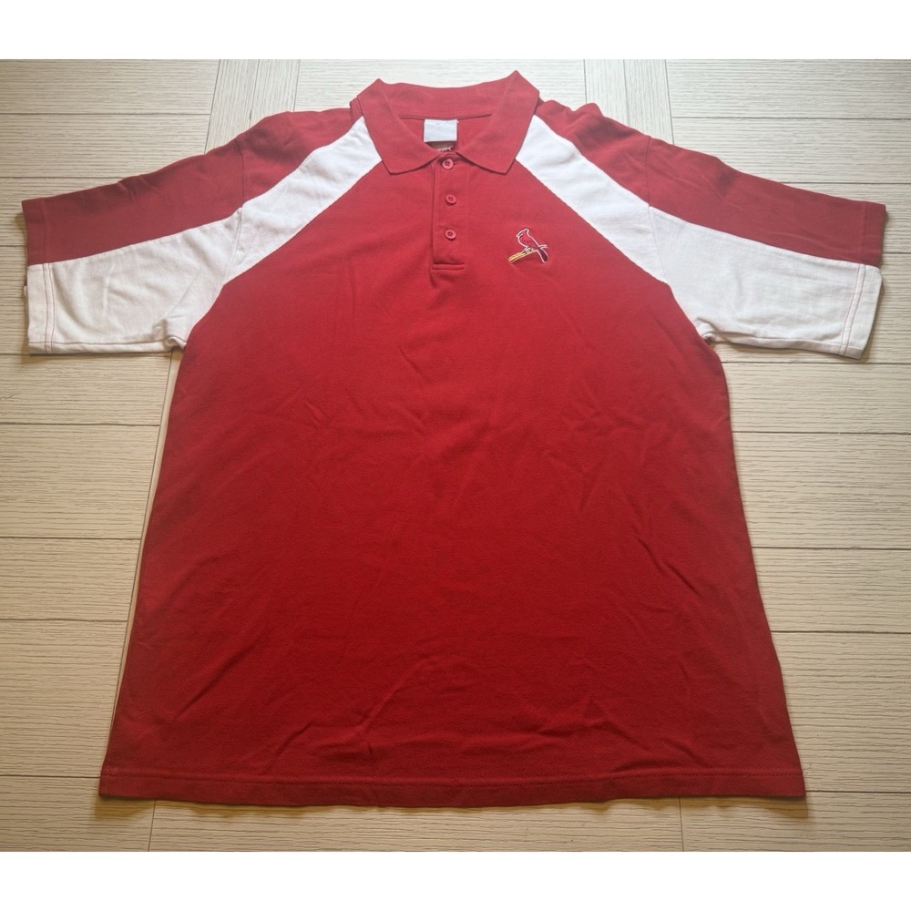 ST LOUIS CARDINALS Team‎ Logo Men Red MLB Short Sleeve Golf Polo Shirt L, 2013